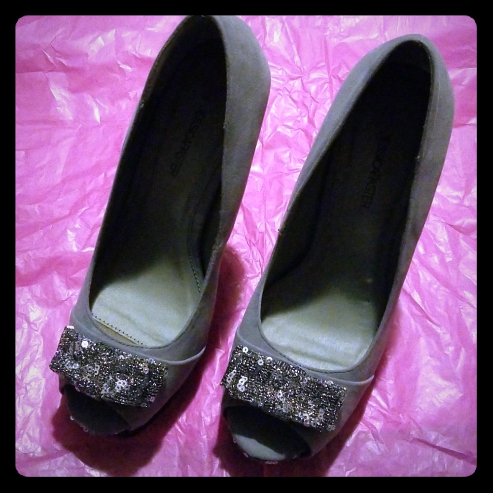 Grey Sparke Open Toe Heels